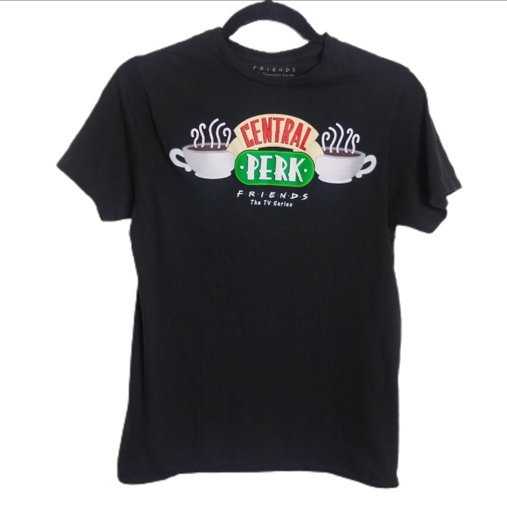 FRIENDS Central Perk Logo Novelty T-shirt Short Sleeve Black Women’s Size Small
